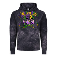 Cloud Black mardi gras mask and beads Vintage Hoodie - RanaPortraitStore