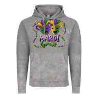 Cloud Rock mardi gras mask and beads Vintage Hoodie - RanaPortraitStore