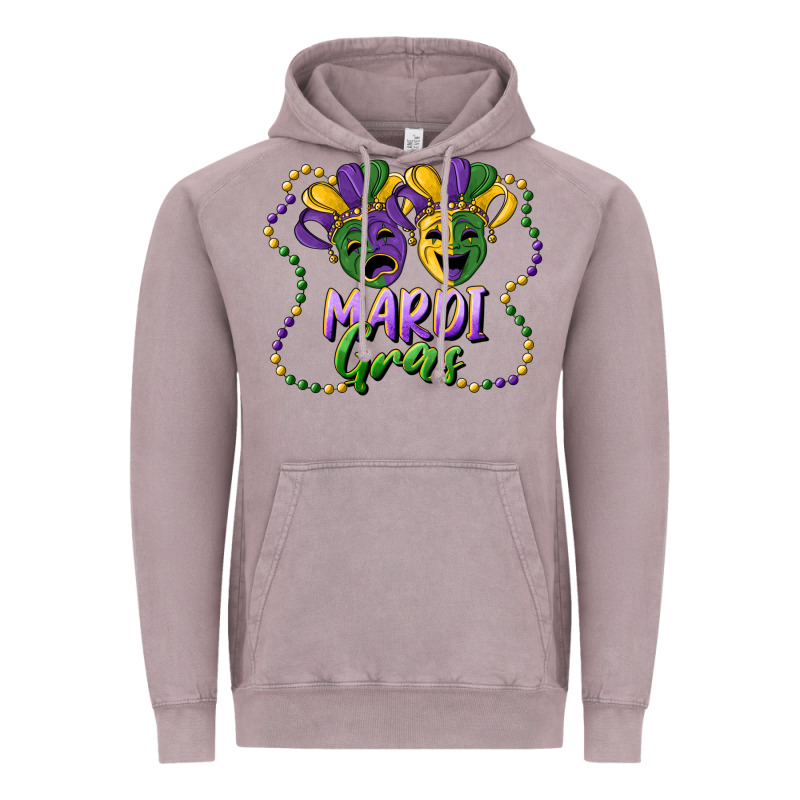 Mardi Gras Mask And Beads Vintage Hoodie by RanaPortraitStore | Teevron