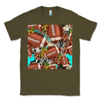 Army Green football leopard turquoise cowhide sunflower seamless pattern Classic Tee - JahusDesignShop