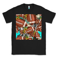 Black football leopard turquoise cowhide sunflower seamless pattern Classic Tee - JahusDesignShop