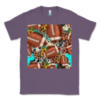 Lavender football leopard turquoise cowhide sunflower seamless pattern Classic Tee - JahusDesignShop