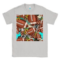 Moon Dust football leopard turquoise cowhide sunflower seamless pattern Classic Tee - JahusDesignShop