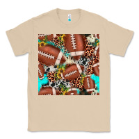 Mushroom football leopard turquoise cowhide sunflower seamless pattern Classic Tee - JahusDesignShop