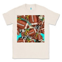 Natural football leopard turquoise cowhide sunflower seamless pattern Classic Tee - JahusDesignShop