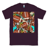 Plum football leopard turquoise cowhide sunflower seamless pattern Classic Tee - JahusDesignShop