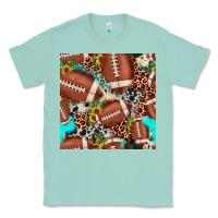 Seafoam football leopard turquoise cowhide sunflower seamless pattern Classic Tee - JahusDesignShop