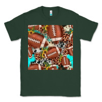 Sports Green football leopard turquoise cowhide sunflower seamless pattern Classic Tee - JahusDesignShop