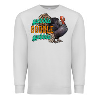 Dove Grey Thanksgiving turkey gobble gobble Premium Sweatshirt - NancyCooperArtShop