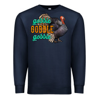 Navy Thanksgiving turkey gobble gobble Premium Sweatshirt - NancyCooperArtShop