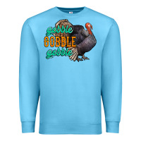 Ocean Blue Thanksgiving turkey gobble gobble Premium Sweatshirt - NancyCooperArtShop