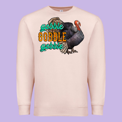 Thanksgiving Turkey Gobble Gobble Premium Sweatshirt Designed By Nancycooperartshop