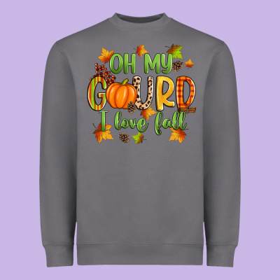 Oh My Gourd I Love Fall Heavyweight Sweatshirt Designed By Zillion Design Studio