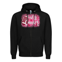 Black tackle cancer football leopard Zipper Hoodie - AdoDesignShop
