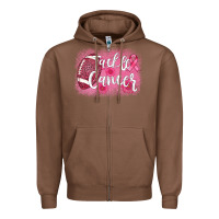Chestnut tackle cancer football leopard Zipper Hoodie - AdoDesignShop