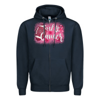Navy tackle cancer football leopard Zipper Hoodie - AdoDesignShop