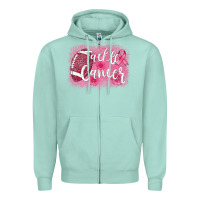 Seafoam tackle cancer football leopard Zipper Hoodie - AdoDesignShop