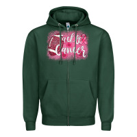 Sports Green tackle cancer football leopard Zipper Hoodie - AdoDesignShop