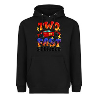 Black two fast two curious boys birthday racing car Heavyweight Hoodie - MaliasSmallBusiness