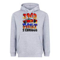 Heather Grey two fast two curious boys birthday racing car Heavyweight Hoodie - MaliasSmallBusiness
