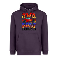 Plum two fast two curious boys birthday racing car Heavyweight Hoodie - MaliasSmallBusiness