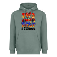 Sage two fast two curious boys birthday racing car Heavyweight Hoodie - MaliasSmallBusiness