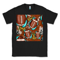 Black football leopard gemstone sunflower seamless pattern Classic Tee - JahusDesignShop