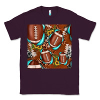 Plum football leopard gemstone sunflower seamless pattern Classic Tee - JahusDesignShop