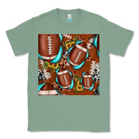 Sage football leopard gemstone sunflower seamless pattern Classic Tee - JahusDesignShop