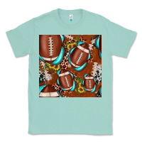 Seafoam football leopard gemstone sunflower seamless pattern Classic Tee - JahusDesignShop
