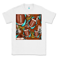 White football leopard gemstone sunflower seamless pattern Classic Tee - JahusDesignShop