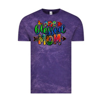 Cloud Purple one blessed mom autism Vintage Tee - Zillion Design Studio
