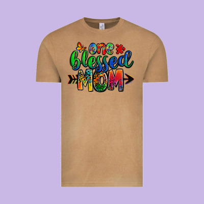 One Blessed Mom Autism Vintage Tee Designed By Zillion Design Studio