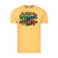 Vintage Mustard one blessed mom autism Vintage Tee - Zillion Design Studio