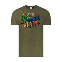 Vintage Olive one blessed mom autism Vintage Tee - Zillion Design Studio