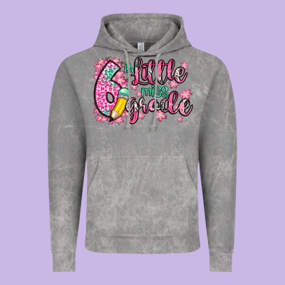 Little Miss 6th Grade Vintage Hoodie Designed By Zillion Design Studio