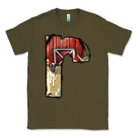 Army Green farm life alphabet lowercase letters r Classic Tee - BundleAndBundleShop