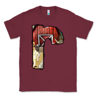 Burgundy farm life alphabet lowercase letters r Classic Tee - BundleAndBundleShop