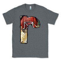 Charcoal Heather farm life alphabet lowercase letters r Classic Tee - BundleAndBundleShop