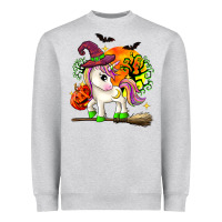 Heather Grey halloween unicorn Heavyweight Sweatshirt - Zillion Design Studio