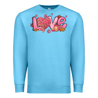 Ocean Blue love mexican conchas valentines day Premium Sweatshirt - MaliasSmallBusiness