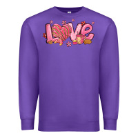 Purple love mexican conchas valentines day Premium Sweatshirt - MaliasSmallBusiness