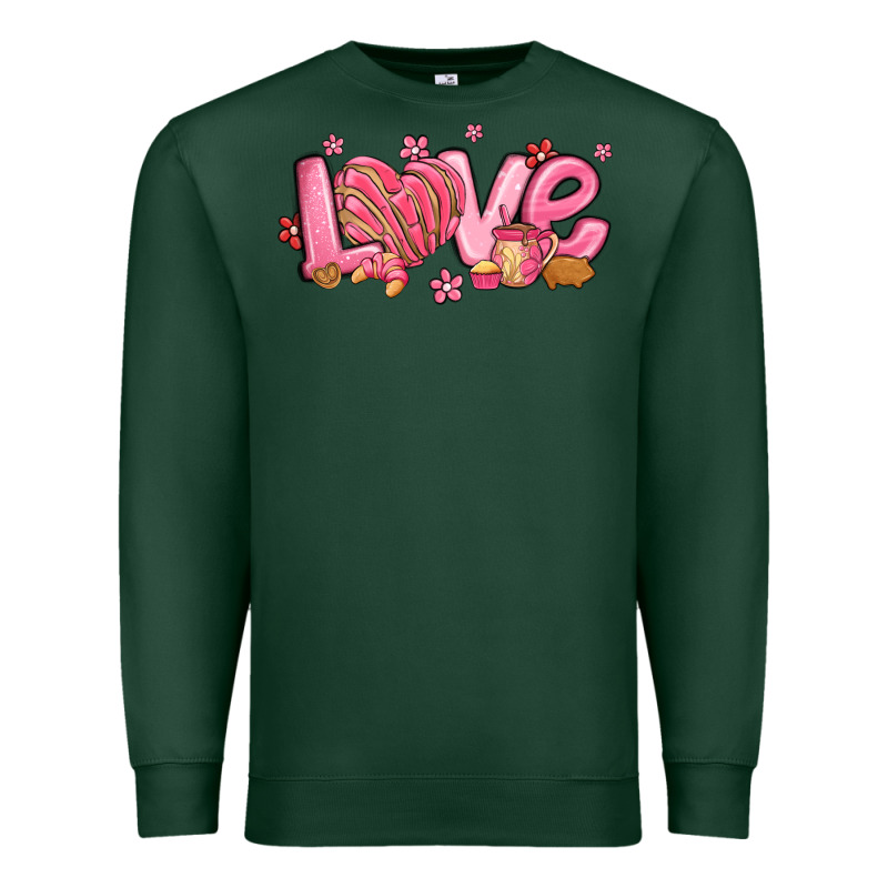 Love Mexican Conchas Valentines Day Premium Sweatshirt by MaliasSmallBusiness | Teevron