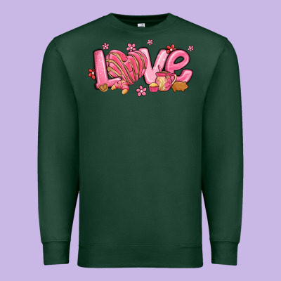 Love Mexican Conchas Valentines Day Premium Sweatshirt Designed By Maliassmallbusiness