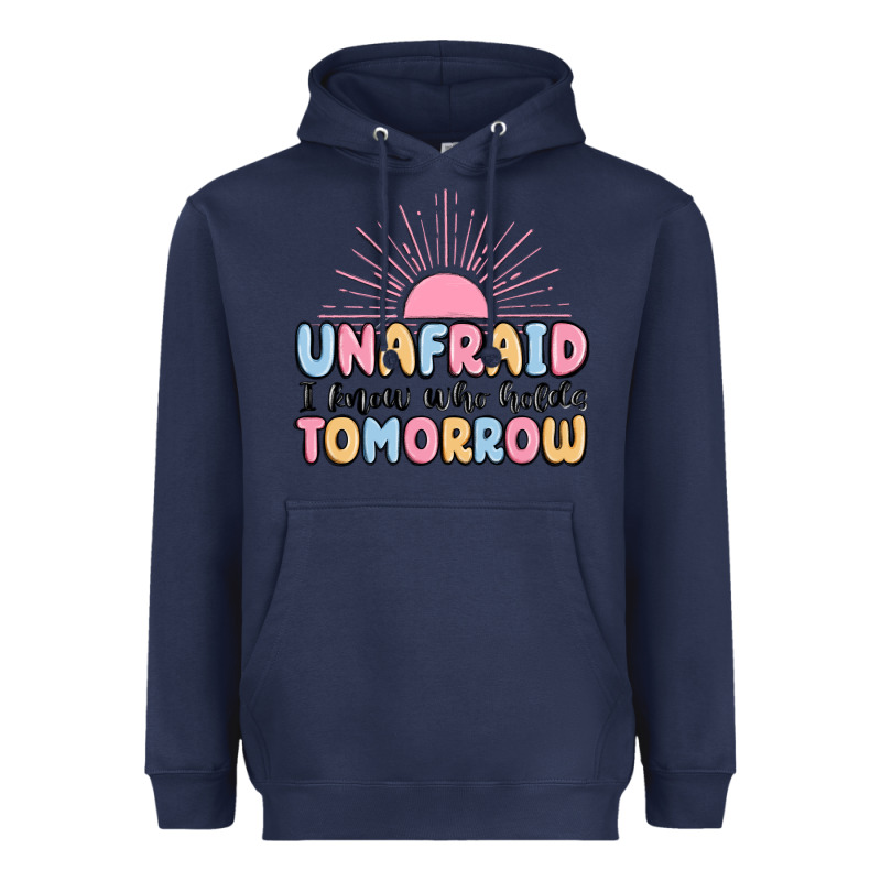 Unafraid I Know Who Holds Tomorrow Heavyweight Hoodie by MaliasSmallBusiness | Teevron