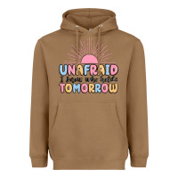 Toasted Coconut unafraid i know who holds tomorrow Heavyweight Hoodie - MaliasSmallBusiness