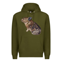 Army Green pika Premium Hoodie - LillyAllenDesigns
