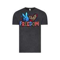 Vintage Black peace love freedom Vintage Tee - Zillion Design Studio