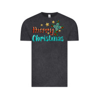 Vintage Black merry christmas turquoise gemstones cross Vintage Tee - BarkalooDesign