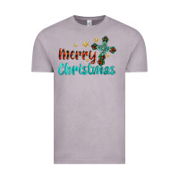 Merry Christmas Turquoise Gemstones Cross Vintage Tee | Teevron